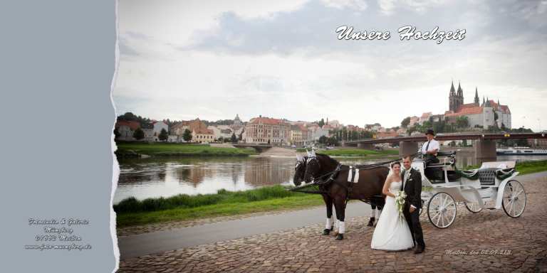 Hochzeit Meißen / Hochzeitskutsche / Hochzeitsfoto Albrechtsburg Meißen / Foto Münzberg